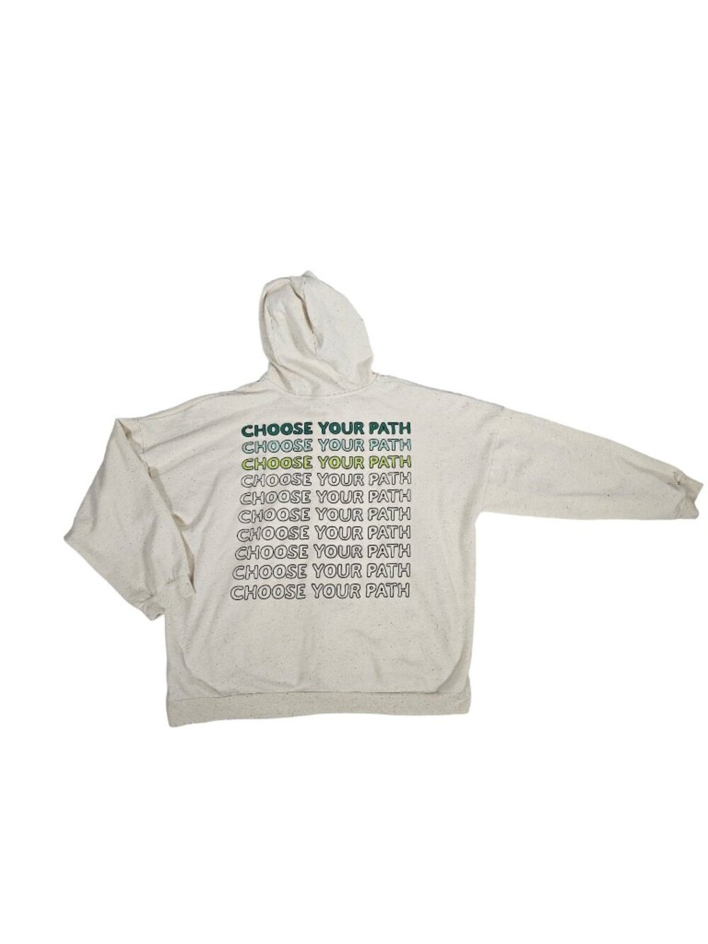 Star Wars Mens Speckled Zip Up Hoodie Size XL Cream Green Force Graphic Knit